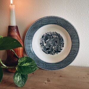 Currier and Ives “Maple Sugaring” Serving/Vegetable Bowl
